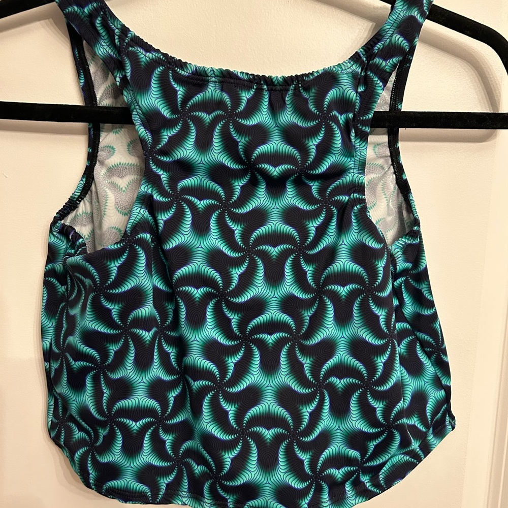 Stylish Teal and Black Women's Top